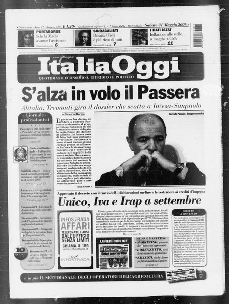 Italia oggi : quotidiano di economia finanza e politica